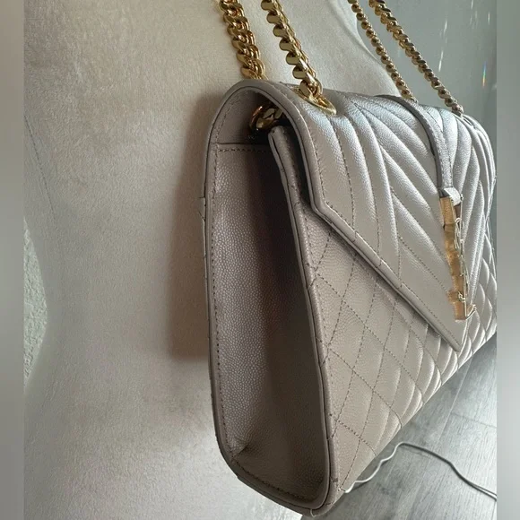 Saint Laurent Envelope Medium women bag in mix Maltese - Picture 13 of 14